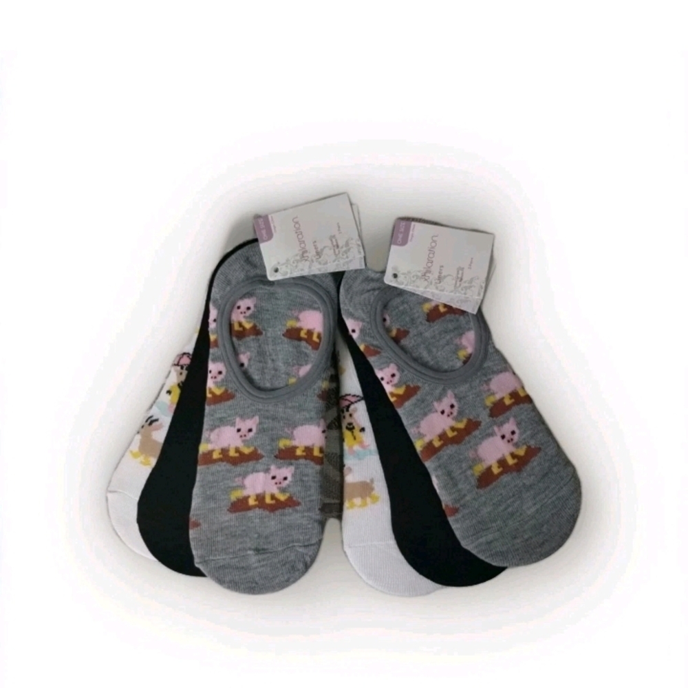 Xhilaration Women's Ankle Socks - Gray, Black, White